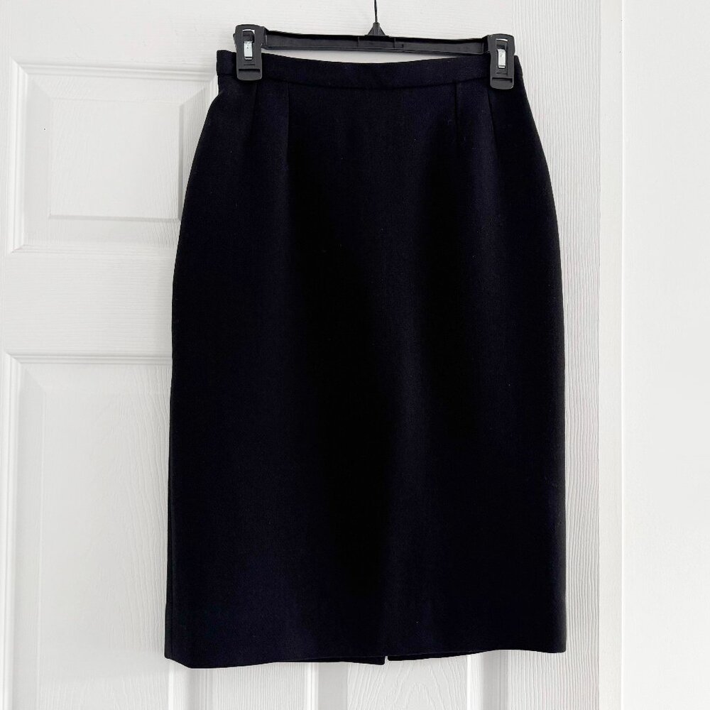 Vintage Dolce & Gabbana Black Wool Pencil Skirt, size 40IT (fits like size 2 US)